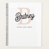 Modernes Personalisiertes Monogramm und Name Paste Planer (Vorderseite)
