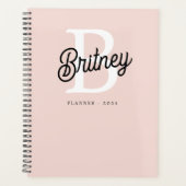 Modernes Personalisiertes Monogramm und Name Paste Planer (Vorderseite)