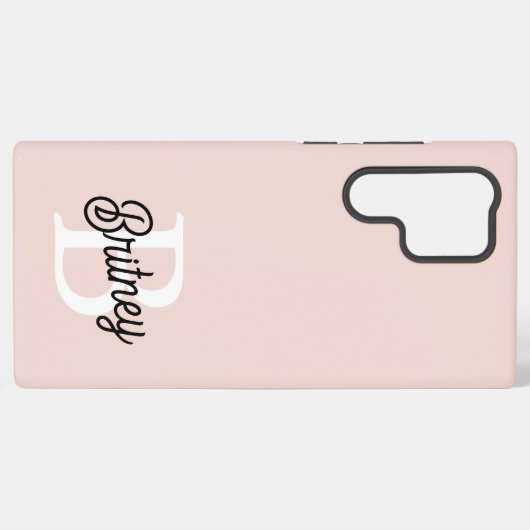 Modernes Personalisiertes Monogramm und Name Paste Samsung Galaxy Hülle (Rückseite (Horizontal))