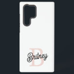 Modernes Personalisiertes Monogramm und Name Paste Samsung Galaxy Hülle<br><div class="desc">Mit dem neuen Samsung SGH-X500 präsentiert Samsung sein Personalisiertes Monogramm und Name Pastel Pink mit dem neuen Samsung SGH-X22 Ultra Gehäuse. Dieses elegante Gehäuse ist in einem sanften Pastellrosa-Design gehalten und mit Ihrem Monogramm und Namen personalisiert. Es bietet eine einzigartige und elegante Touch für Ihr Handy. Das Gerät ist so...</div>