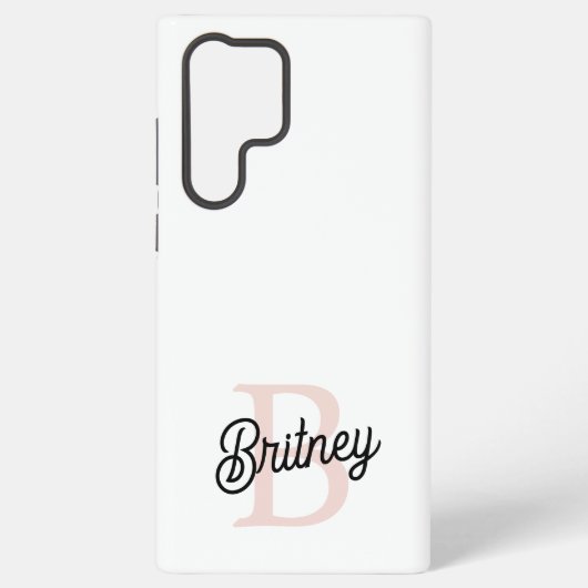 Modernes Personalisiertes Monogramm und Name Paste Samsung Galaxy Hülle (Rückseite)