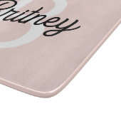 Modernes Personalisiertes Monogramm und Name Paste Schneidebrett (Ecke)