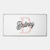 Modernes Personalisiertes Monogramm und Name Paste Schreibtischunterlage (Vorderseite)
