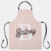 Modernes Personalisiertes Monogramm und Name Paste Schürze (Vorderseite)