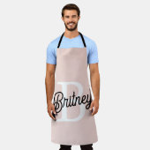 Modernes Personalisiertes Monogramm und Name Paste Schürze (Getragen)
