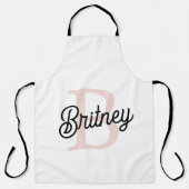 Modernes Personalisiertes Monogramm und Name Paste Schürze (Vorderseite)