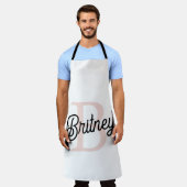 Modernes Personalisiertes Monogramm und Name Paste Schürze (Getragen)