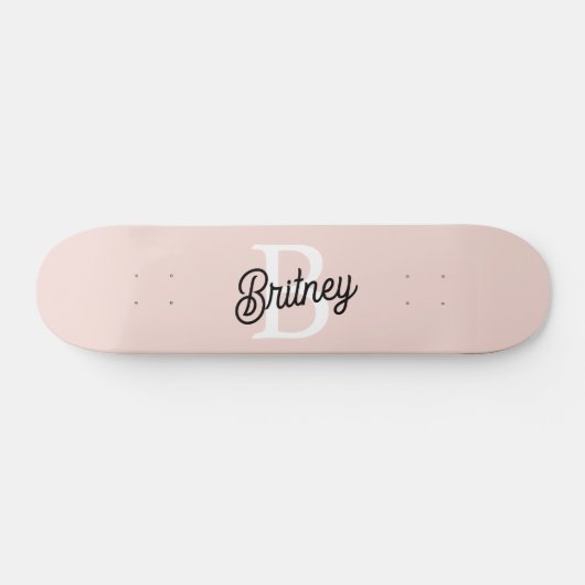 Modernes Personalisiertes Monogramm und Name Paste Skateboard (Horizontal)