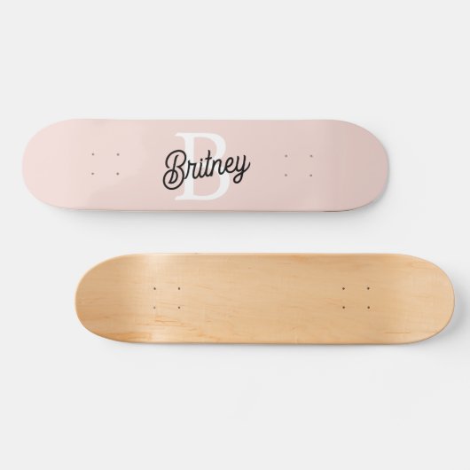 Modernes Personalisiertes Monogramm und Name Paste Skateboard (Horizontal)