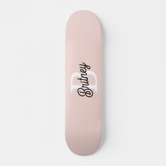 Modernes Personalisiertes Monogramm und Name Paste Skateboard (Vorne)