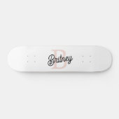 Modernes Personalisiertes Monogramm und Name Paste Skateboard (Horizontal)