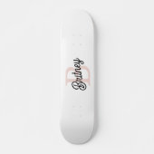 Modernes Personalisiertes Monogramm und Name Paste Skateboard (Vorne)
