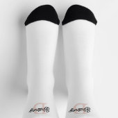 Modernes Personalisiertes Monogramm und Name Paste Socken (Oben)