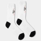 Modernes Personalisiertes Monogramm und Name Paste Socken (Rechts)