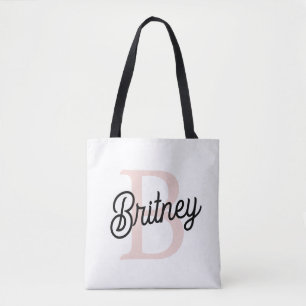 Modernes Personalisiertes Monogramm und Name Paste Tasche