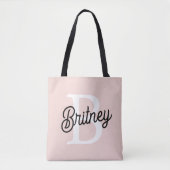 Modernes Personalisiertes Monogramm und Name Paste Tasche (Vorderseite)