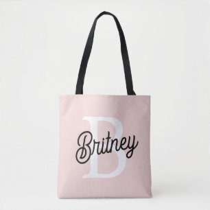 Modernes Personalisiertes Monogramm und Name Paste Tasche