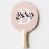 Modernes Personalisiertes Monogramm und Name Paste Tischtennis Schläger (Vorderseite)