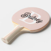 Modernes Personalisiertes Monogramm und Name Paste Tischtennis Schläger (Vorderseite)