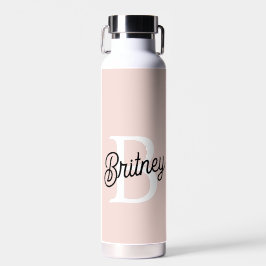 Modernes Personalisiertes Monogramm und Name Paste Trinkflasche