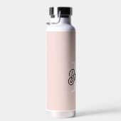 Modernes Personalisiertes Monogramm und Name Paste Trinkflasche (Rechts)