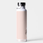 Modernes Personalisiertes Monogramm und Name Paste Trinkflasche (Rechts)