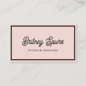 Modernes Personalisiertes Monogramm und Name Paste Visitenkarte (Vorderseite)
