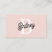 Modernes Personalisiertes Monogramm und Name Paste Visitenkarte (Vorderseite)