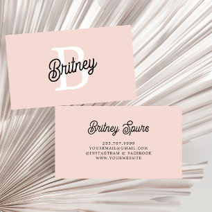 Modernes Personalisiertes Monogramm und Name Paste Visitenkarte