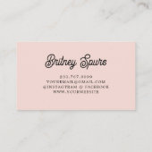 Modernes Personalisiertes Monogramm und Name Paste Visitenkarte (Rückseite)