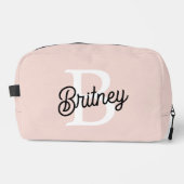 Modernes Personalisiertes Monogramm und Name Paste Waschbeutel (Vorderseite)