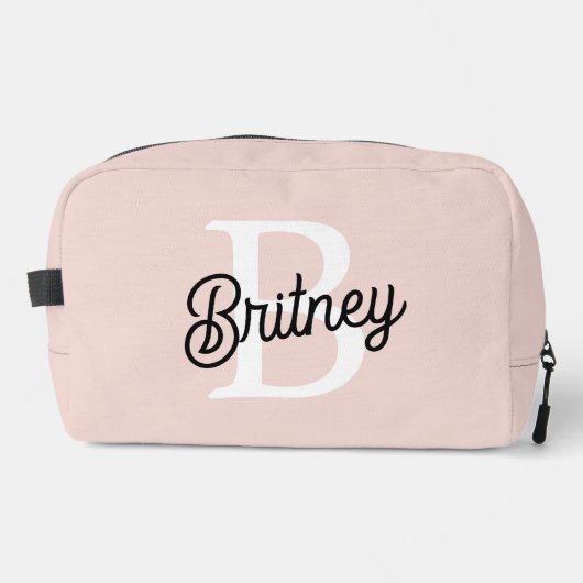 Modernes Personalisiertes Monogramm und Name Paste Waschbeutel (Vorderseite)