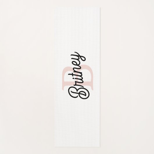 Modernes Personalisiertes Monogramm und Name Paste Yogamatte (Vorderseite)