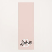 Modernes Personalisiertes Monogramm und Name Paste Yogamatte (Vorderseite)