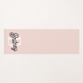 Modernes Personalisiertes Monogramm und Name Paste Yogamatte (Vorderseite (Horizontal))