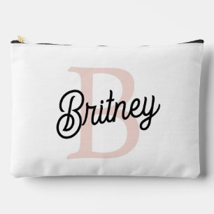 Modernes Personalisiertes Monogramm und Name Paste Zubehörtasche