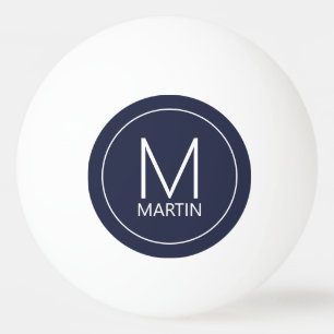 Modernes Personalisiertes Monogramm und Name Ping  Tischtennisball