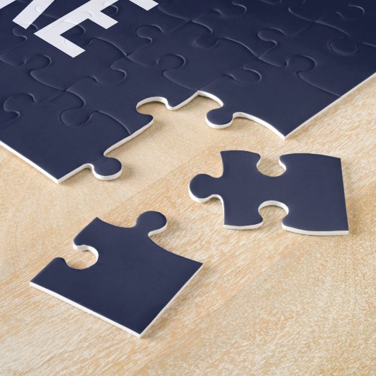 Modernes Personalisiertes Monogramm und Name Puzzle (Seite)