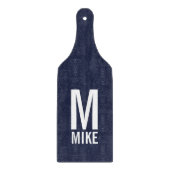 Modernes Personalisiertes Monogramm und Name Schneidebrett (Vorderseite)