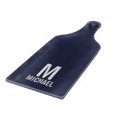 Modernes Personalisiertes Monogramm und Name Schneidebrett (Ecke)