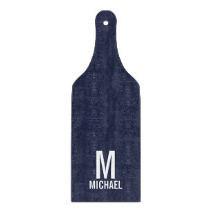 Modernes Personalisiertes Monogramm und Name Schneidebrett