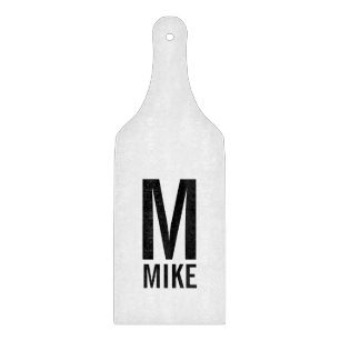 Modernes Personalisiertes Monogramm und Name Schneidebrett