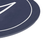 Modernes Personalisiertes Monogramm und Name Schneidebrett (Ecke)