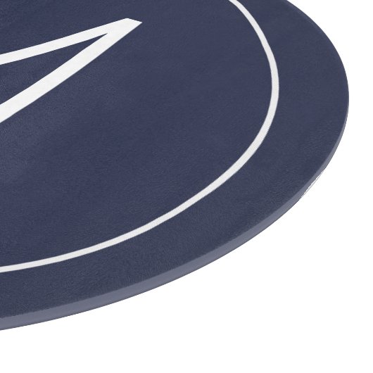 Modernes Personalisiertes Monogramm und Name Schneidebrett (Ecke)