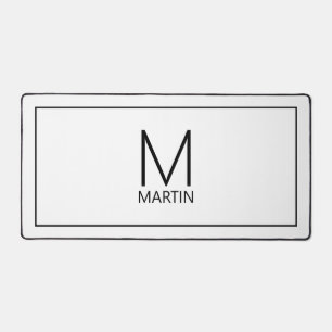 Modernes Personalisiertes Monogramm und Name Schreibtischunterlage