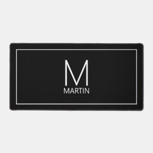 Modernes Personalisiertes Monogramm und Name Schreibtischunterlage