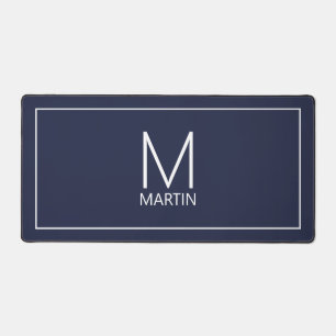 Modernes Personalisiertes Monogramm und Name Schreibtischunterlage