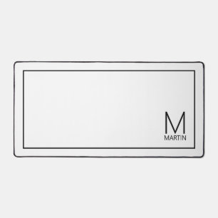 Modernes Personalisiertes Monogramm und Name Schreibtischunterlage