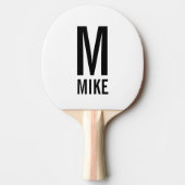 Modernes Personalisiertes Monogramm und Name Tischtennis Schläger (Vorderseite)