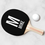 Modernes Personalisiertes Monogramm und Name Tischtennis Schläger<br><div class="desc">Modernes Monogram Design mit personalisiertem Monogramm und Namen im modernen fett formatierten Sans Serif Schriftart Stil. Perfektes Geschenk für Vater,  Ehemann,  Großeltern und mehr.</div>